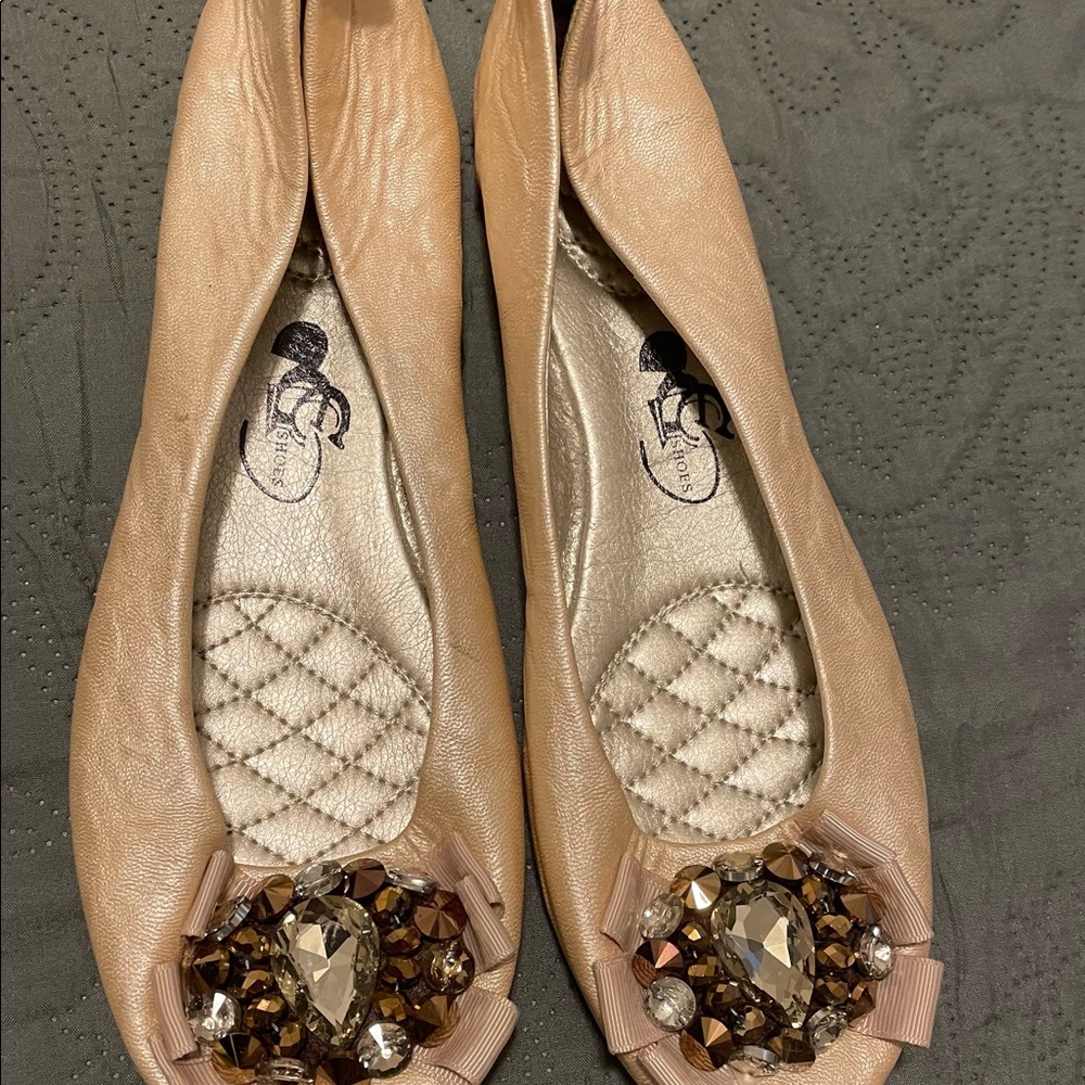 Beautiful embellished flats. Never worn size 8 1/2